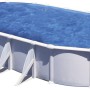 Piscina ovale Gre Atlantis con pareti in acciaio (915x470x132 cm) bianca con liner blu.