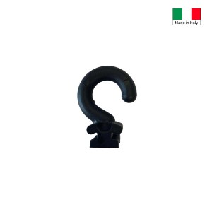 Gancio t.b.t. nero in plastica per Set di ganci e occhielli.
