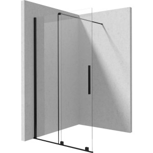 Parete doccia scorrevole Cabaiguán Idrostile 1200x1950 mm nero