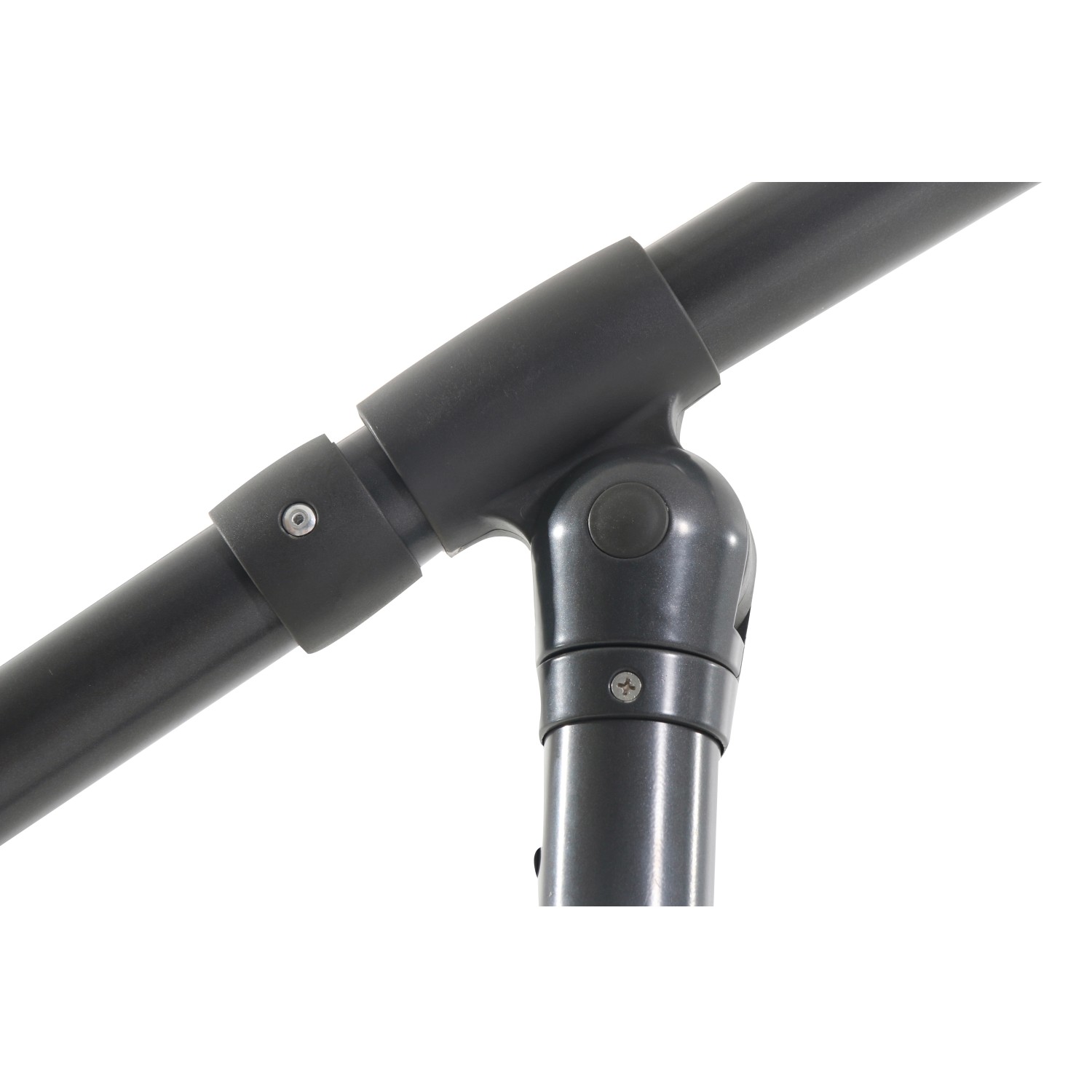 Dettaglio della struttura dell'ombrellone a braccio Alvarado beige Ø 300 cm con manovella.