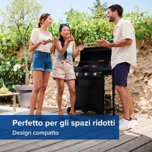 Barbecue a gas Campingaz Compact 3 L DG 3 bruciatori 7,6 kW nero opaco