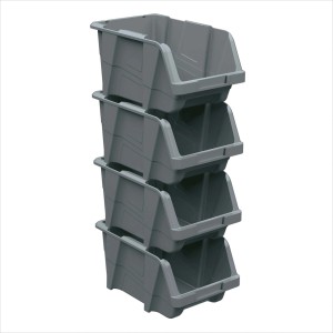 Contenitore in polipropilene grigio basalto 100x170x84 mm