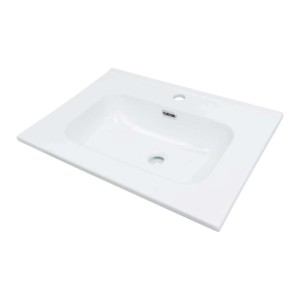 Lavabo da incasso ovale Bauta Idrostile foro rubinetto bianco