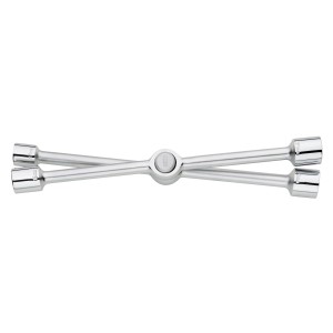 Chiave a croce pieghevole LUX Comfort per auto in acciaio al cromo vanadio con 4 misure.