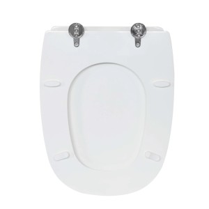 Copriwater ovale Square in mdf bianco