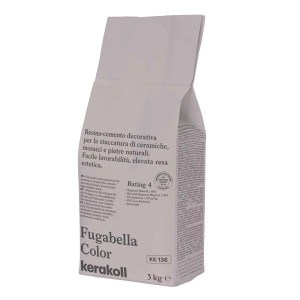 Fugabella Color Kerakoll, stucco decorativo per piastrelle, mosaici e pietre naturali in sacco da 3 kg.