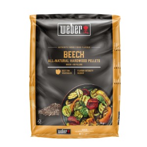 Pellet di faggio Weber, sacco da 8kg per un autentico sapore di barbecue. Ideale per verdure.