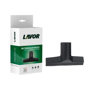 Ugello rettangolare di t.b.t. per aspirapolvere, accanto alla confezione.