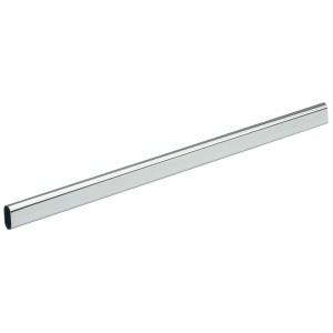 Tubo appendiabiti ovale cromato, lunghezza 2000 mm, in acciaio per carichi elevati.