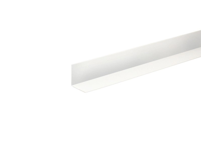 Profilo angolare 1 m 25x25x1,5 mm in pvc bianco opaco