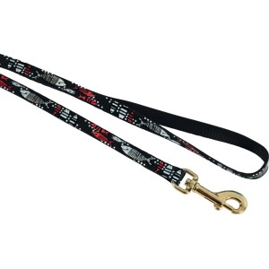 Guinzaglio per gatti t.b.t. con motivo a lisca di pesce e moschettone dorato.