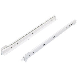Guide a rulli Hettich, 450mm, bianco, per cassetti fino a 20kg.