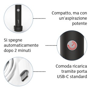 Pompa Sottovuoto Wireless USB-C 25W per Sacchetti Salvaspazio