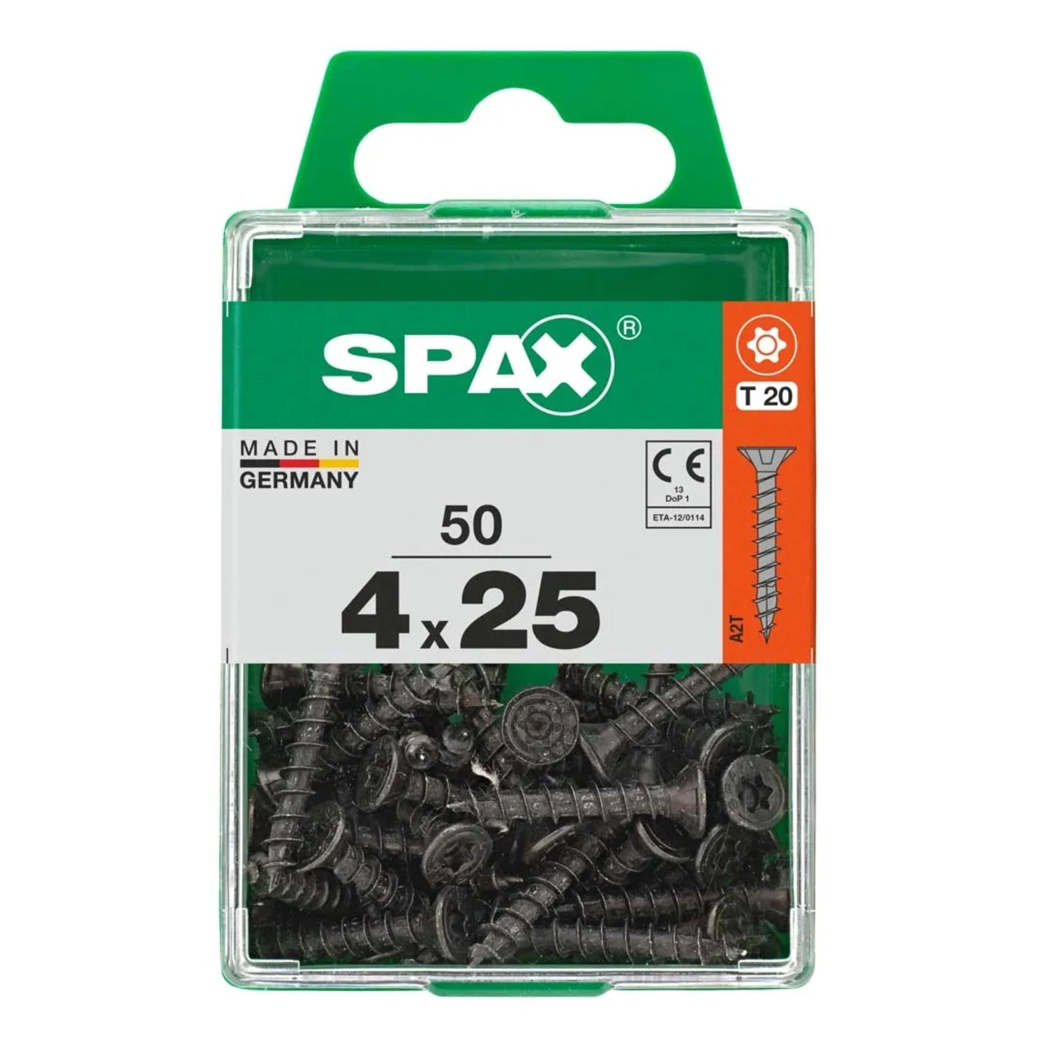 Viti Spax 4x25, 50 pezzi, viti universali per diversi fissaggi.