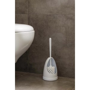 Spazzolone WC bianco con supporto della categoria Scopini WC.
