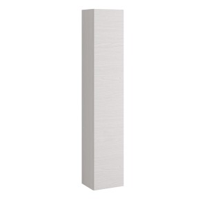 Mobile bagno alto e stretto in legno bianco, categoria arredo bagno.
