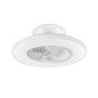 Plafoniere LED bianca con ventilatore, design moderno.