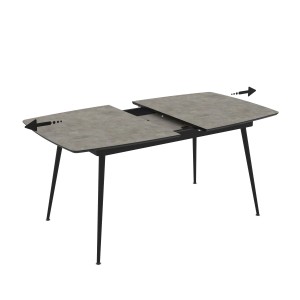 Tavolo allungabile da pranzo Yense cemento 145x80x75 cm