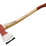 Ascia da spacco LUX Comfort, 70 cm, 1,25 kg con testa rossa e manico in hickory chiaro.