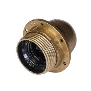 Portalampada t.b.t. in metallo effetto oro.