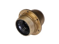 Portalampada E14 oro liscio 65 mm completo con nippel - staffa e anima