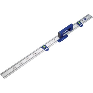 LUX-TOOLS Comfort righello da taglio e marcatura, 100 cm, con livelle e guida per coltello.