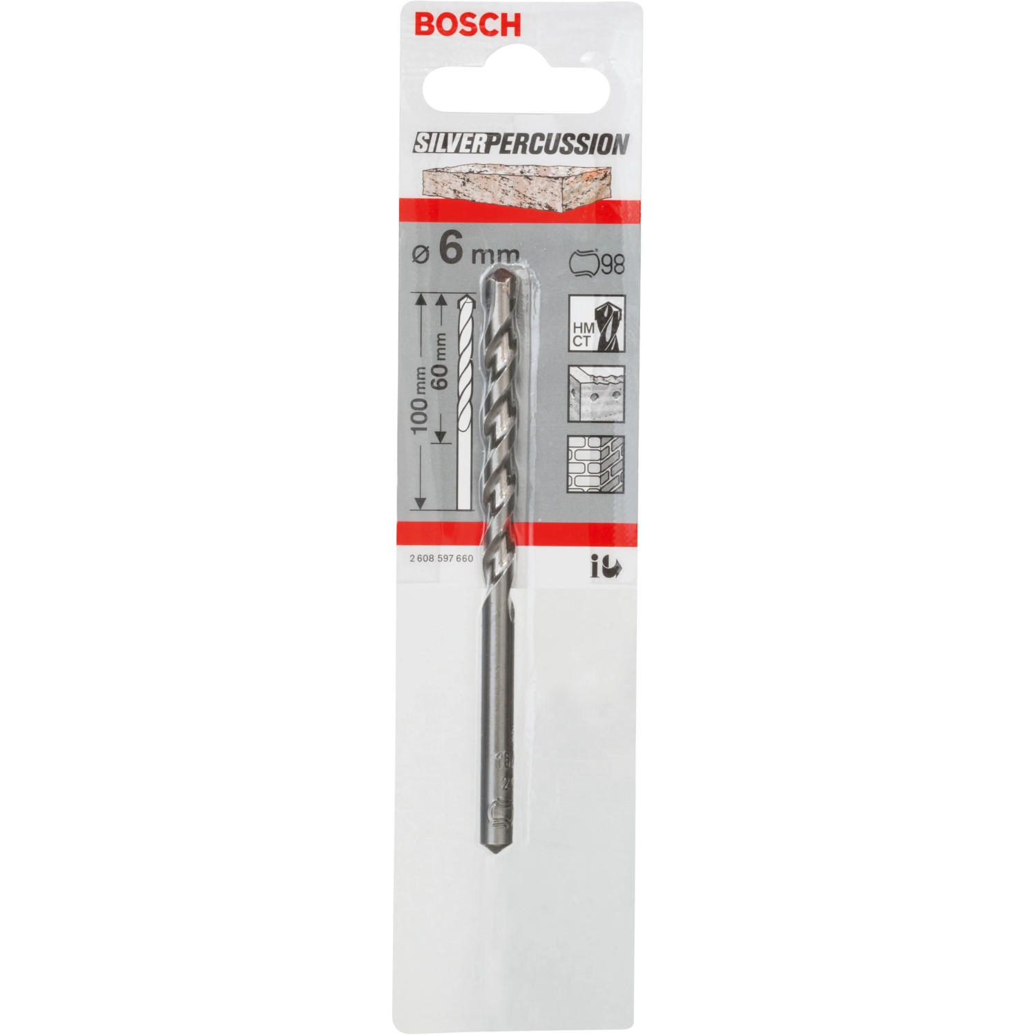 Punta da trapano per cemento Bosch CYL-3, 5,5 mm, per fori precisi in cemento e muratura.