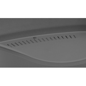 Dettaglio: Letto per gatti in plastica Jollypaw Jayson, color tortora, con fori di ventilazione.