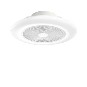 Plafoniera LED t.b.t. bianca con design rotondo.