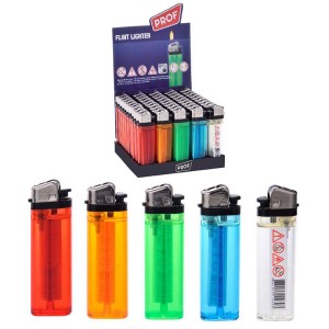 Accendino Pietra usa e getta trasparenti colori assortiti