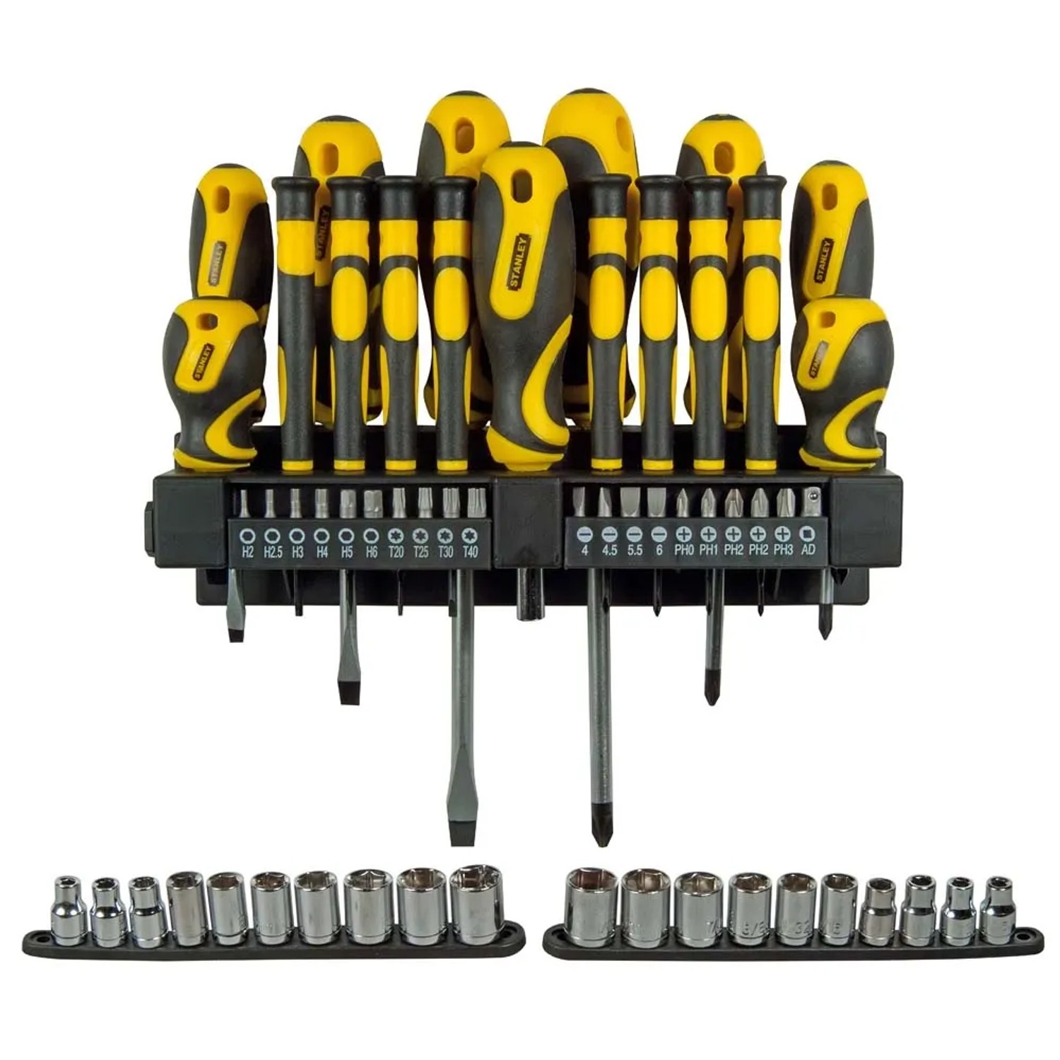 SET DI CACCIAVITI + CHIAVI A BUSSOLA + INSERTI GIRAVITE 44 PEZZI IN Acciaio Cr V 265096221465 1 2 3 4 5 500x505