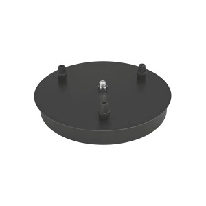 Rosone nero Osram Canopy 1906 E27 per montaggio a soffitto fino a tre lampade a sospensione.