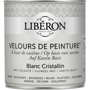 Idropittura lavabile Velours de Peinture Liberon Blanc Cristallin 0,5 L