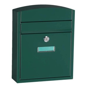 Cassetta postale acciaio chiavi incluse 24x10x28,5 cm verde opaco