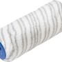 Rullo per dispersione LUX 18cm, poliestere, grigio a righe, pelo corto per pitture interne.