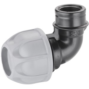 t.b.t. per irrigazione interrata, angolo a 90 gradi, diametro 32 mm.