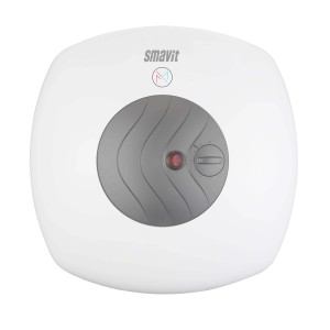 Scaldabagno t.b.t. bianco con regolatore di temperatura.