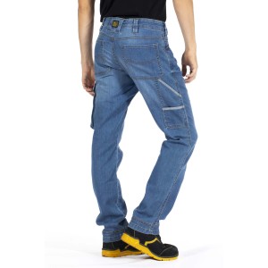 Pantaloni da lavoro t.b.t. in denim blu con tasche laterali.