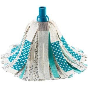 Testa di ricambio Leifheit Power Mop 3 in 1 per dispositivi di pulizia, con strisce in microfibra e scrub.