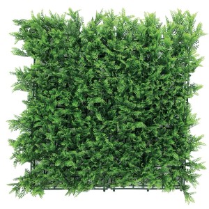 Siepe artificiale Felce verticale in polietilene 1x1 m verde