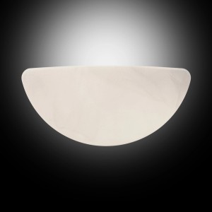 Applique LED t.b.t. semicircolare bianca per montaggio a parete.