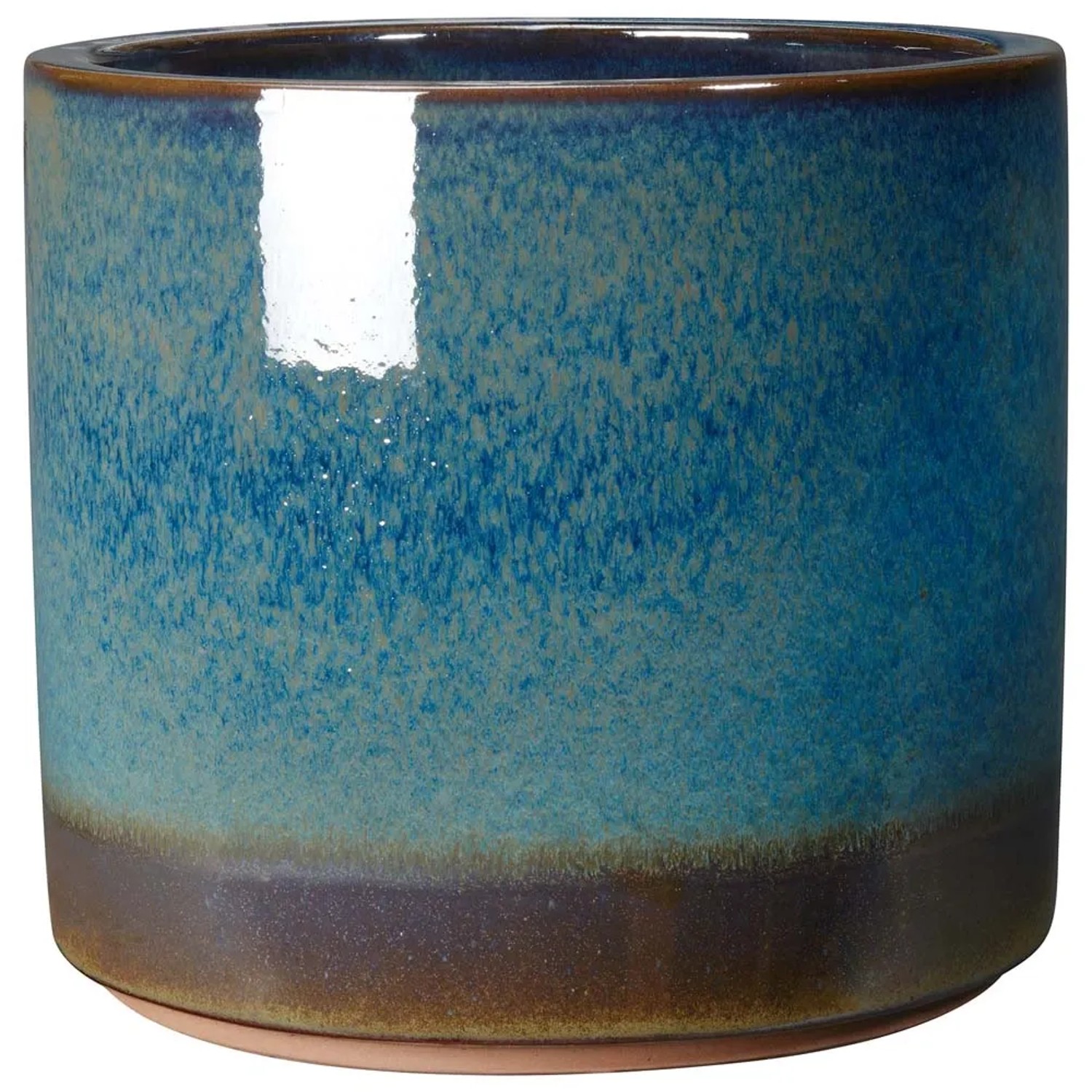 Sottovaso In Ceramica Blu 30,5 Cm – Portavasi Da Interno/Esterno, Design Minimalista