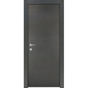 Porta per interni grigia con maniglia, modello t.b.t.