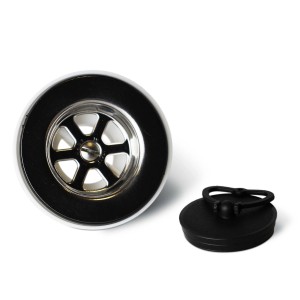 Raccordo di scarico con tappo per lavello o lavabo.