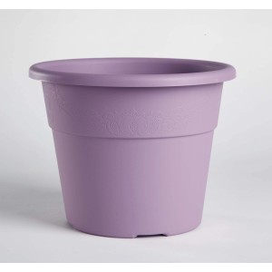 Vaso per piante lilla con motivo in rilievo per interni ed esterni.