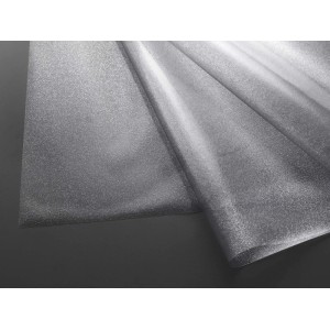 Cristallo Stampato 30 m x 140 cm Glitter Argento