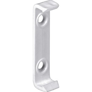 Clip di fissaggio bianco Hettich per adattatore per tetto spiovente di ferramenta per porte scorrevoli.