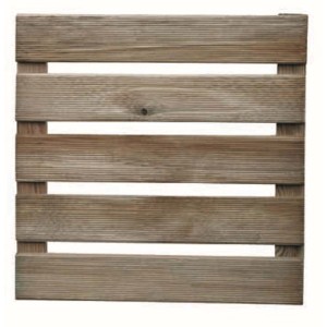 Piastrella in legno con struttura a listelli per pavimento o parete.