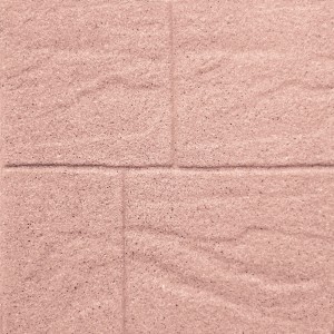 Pavimentazione esterna rosa, vista dettagliata.