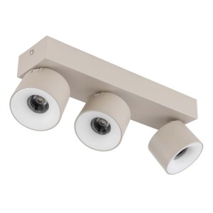 Faretto LED 3 luci Globo Rae 330x72 mm sabbia satinato